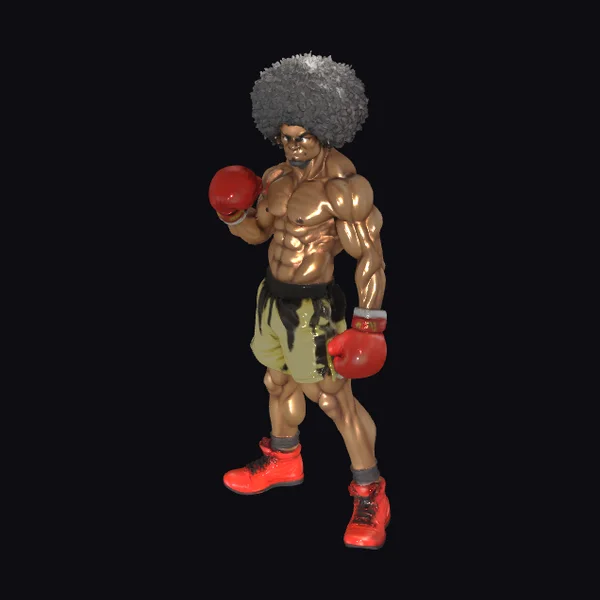 Afro Boxer Stance
