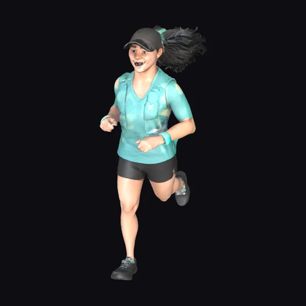 Female Runner in Motion