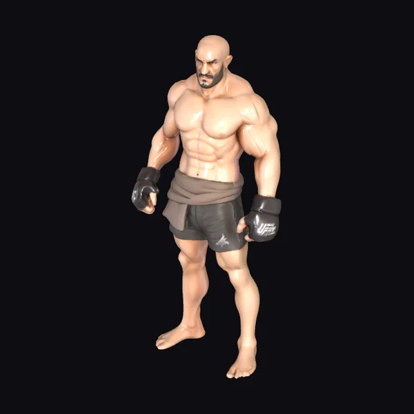 Muscular Fighter Action Figure