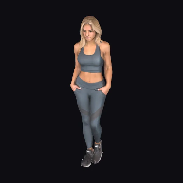 Young Blonde Fitness Woman