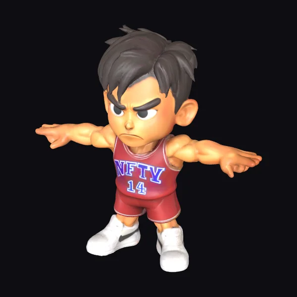 Cartoon Basketball Player Figure