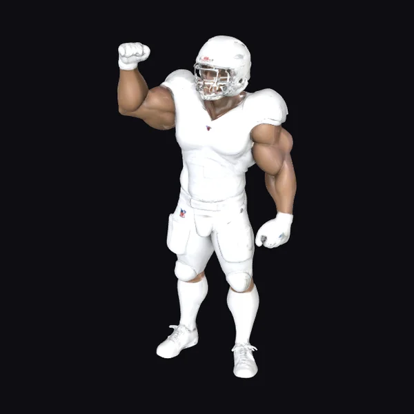 Muscular Football Player Uniform