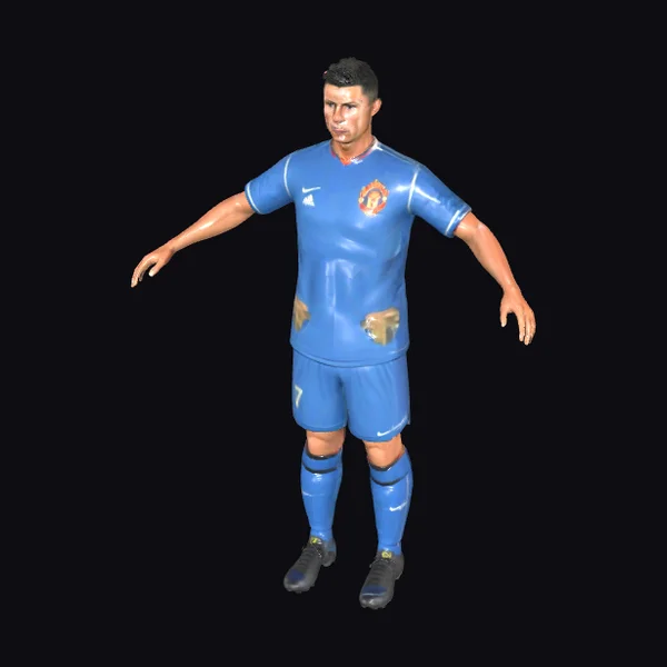 Soccer Player in Blue