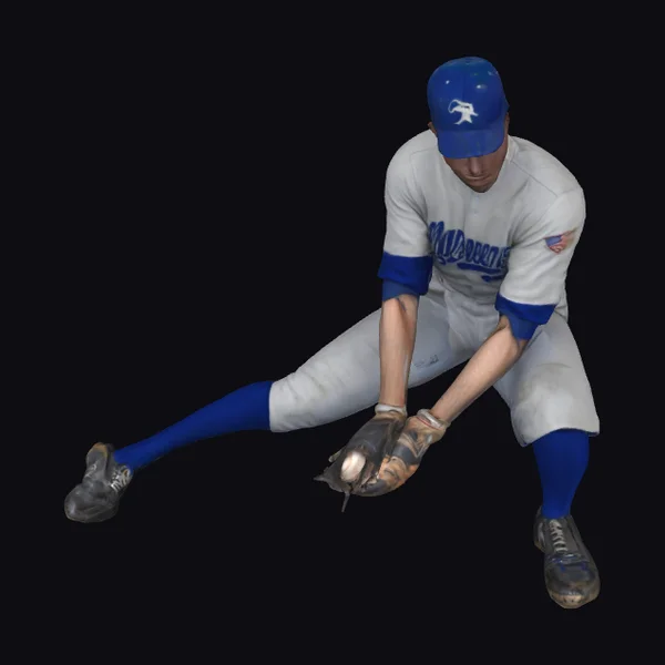 Baseball Player Fielding