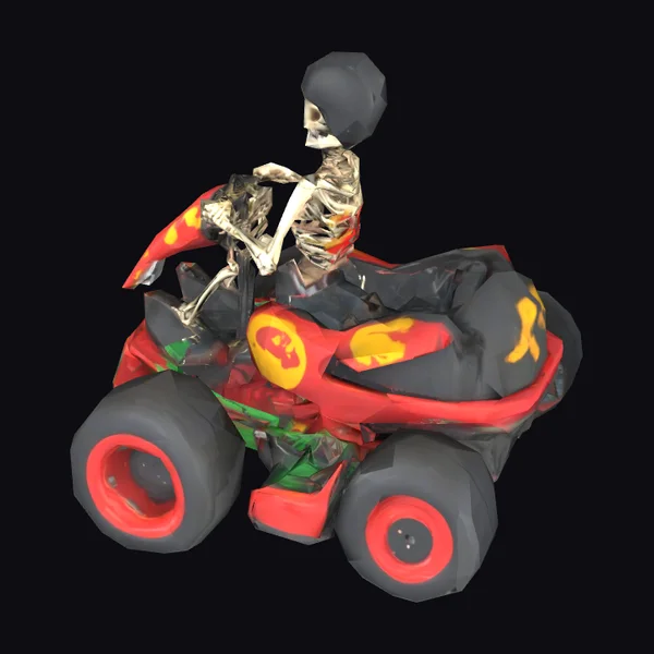 Skeleton on Go-Kart