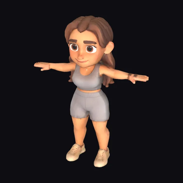 Animated Fitness Girl