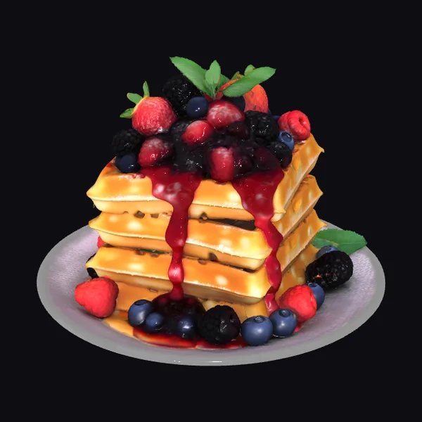 Berry Waffle Stack