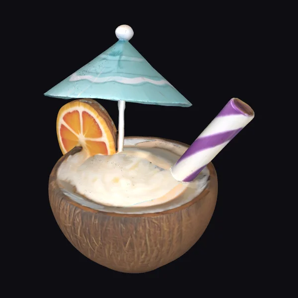 Coconut Drink with Umbrella