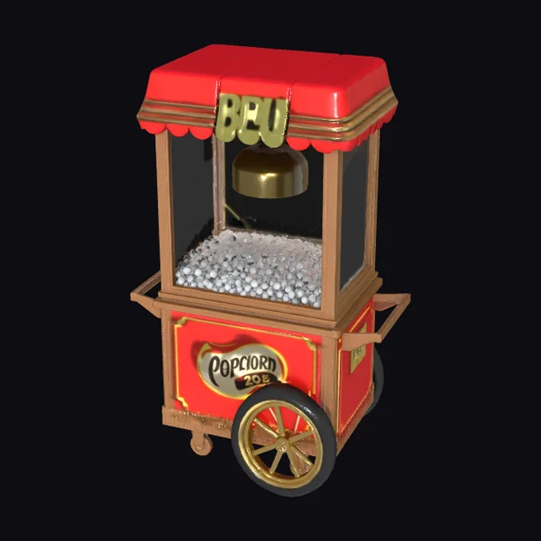 Vintage Popcorn Cart