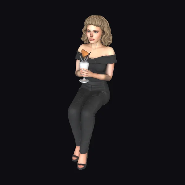 Woman Holding Milkshake