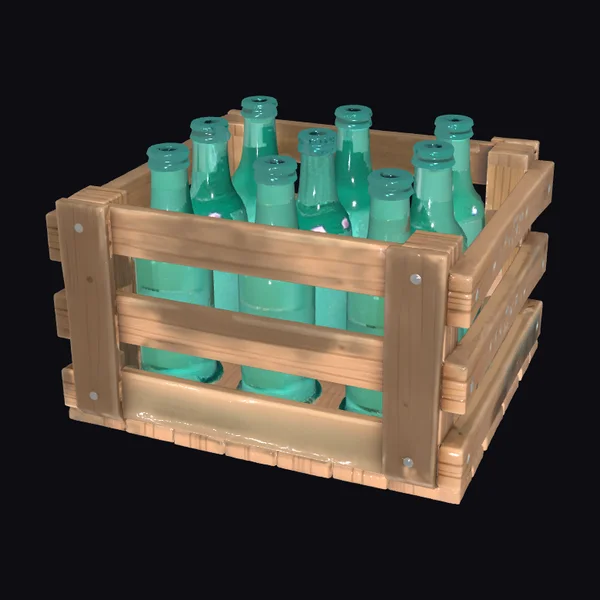 Wooden Crate Bottles