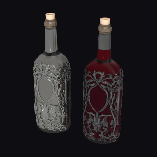 Ornate Glass Bottles