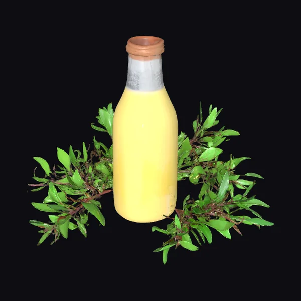 Bottle of Yellow Liquid