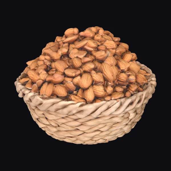 Woven Basket of Almonds