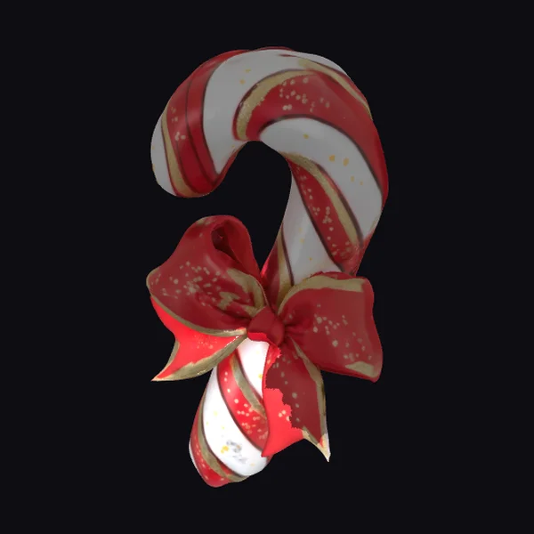 Candy Cane with Ribbon