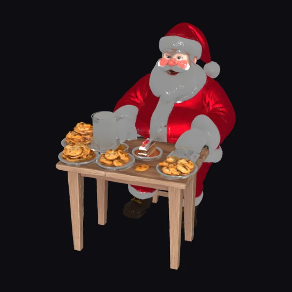 Santa Eating Cookies