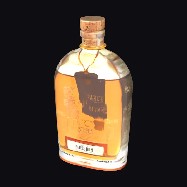 Golden Rum Bottle