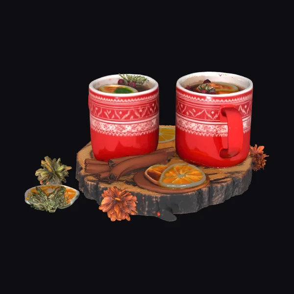 Festive Red Mugs