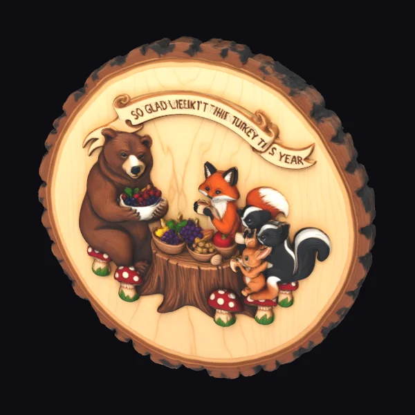 Woodland Friends Feast Scene