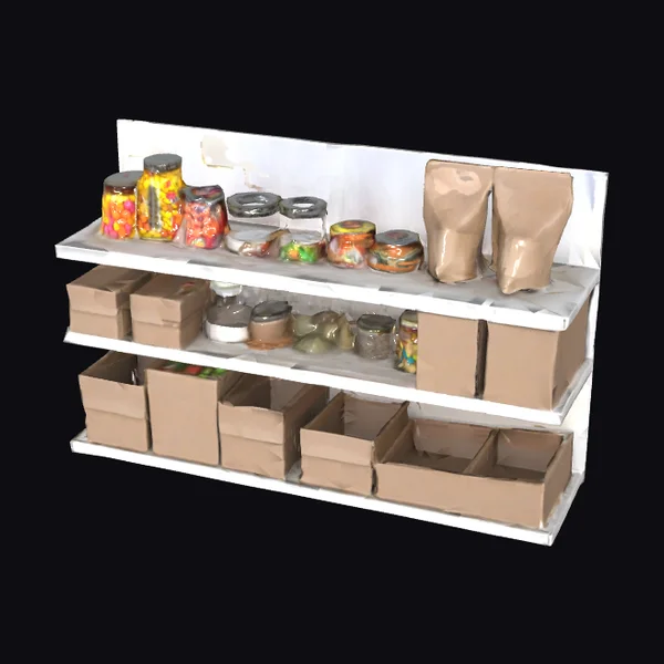 Assorted Canned Goods Shelf