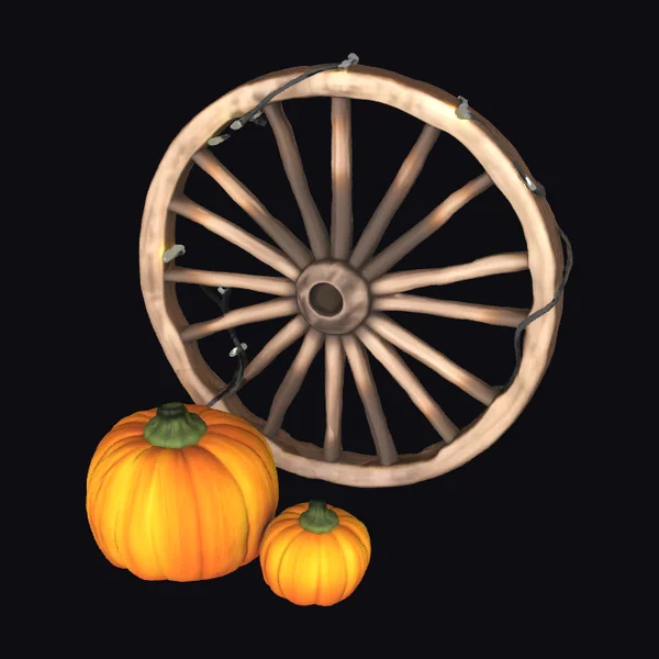 Harvest Wheel with Pumpkins