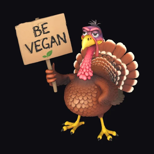 Vegan Turkey Cartoon Character