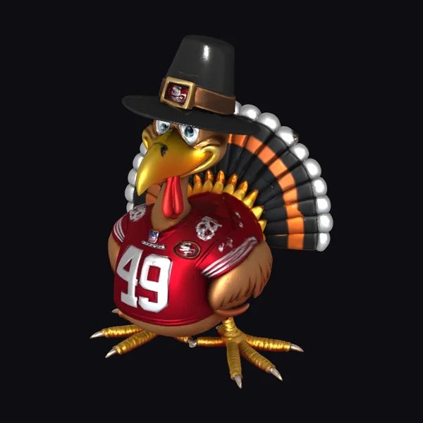 Turkey in Football Gear