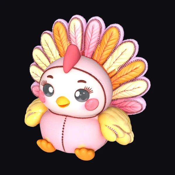 Cute Pink Turkey Plush