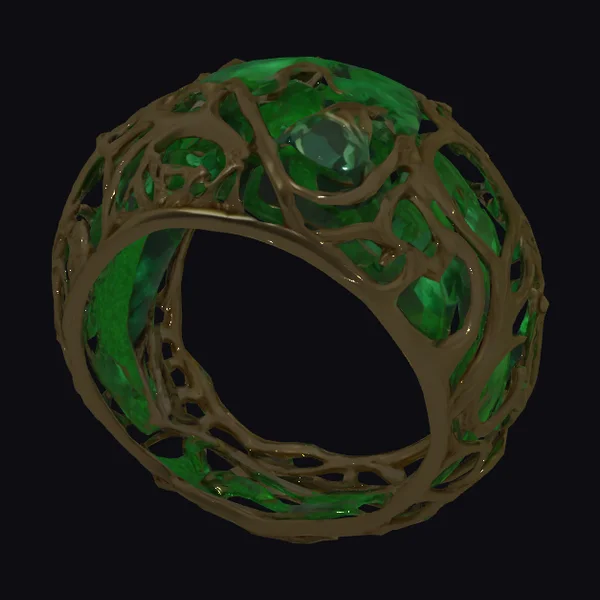 Emerald Filigree Ring