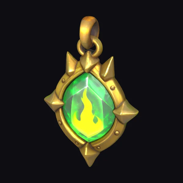 Emerald Flame Amulet