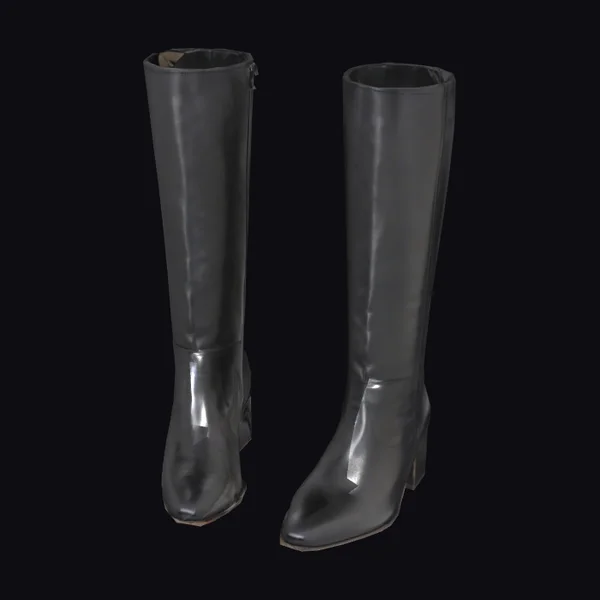 Black Knee High Boots