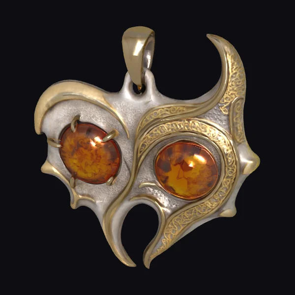 Golden Amber Pendant