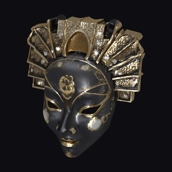 Black Geisha Mask