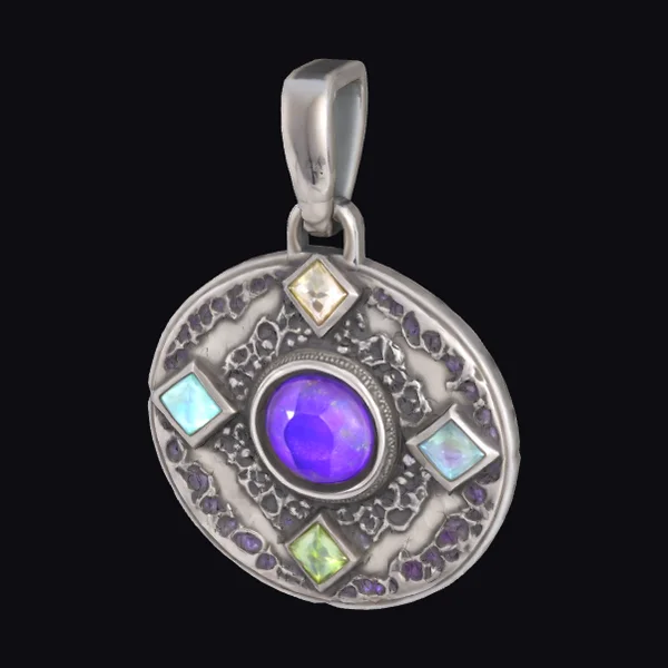 Gemstone Medallion Pendant