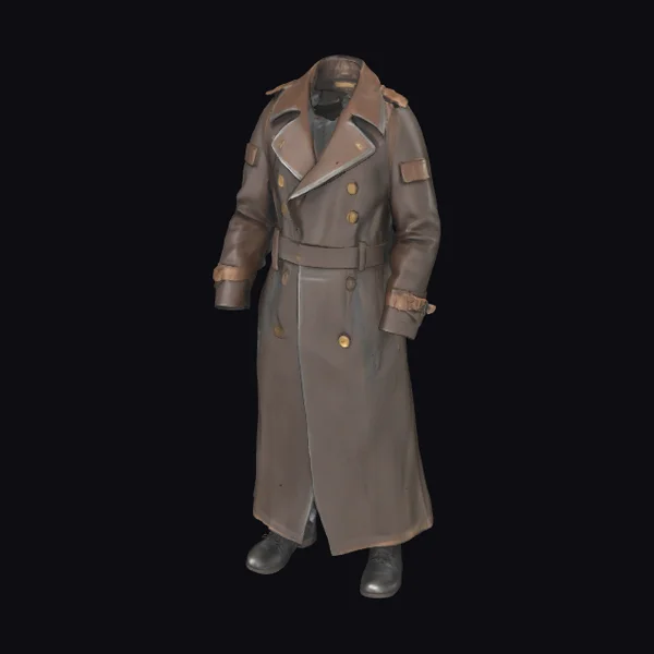 Worn Dark Brown Trench