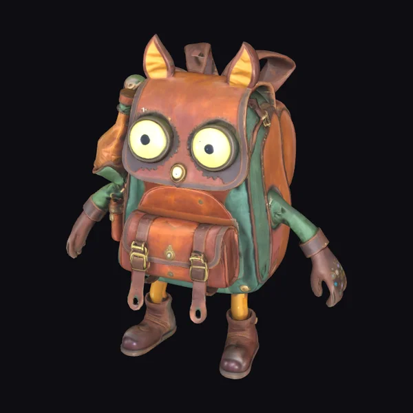 Worn Traveler's Backpack Creature