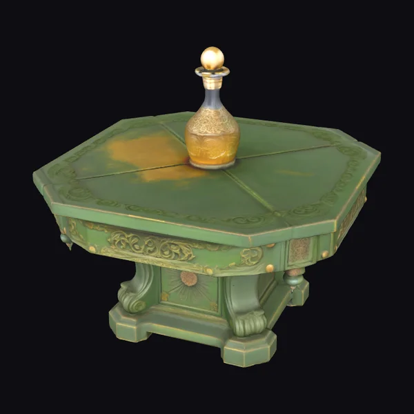 Ornate Green Decor Table