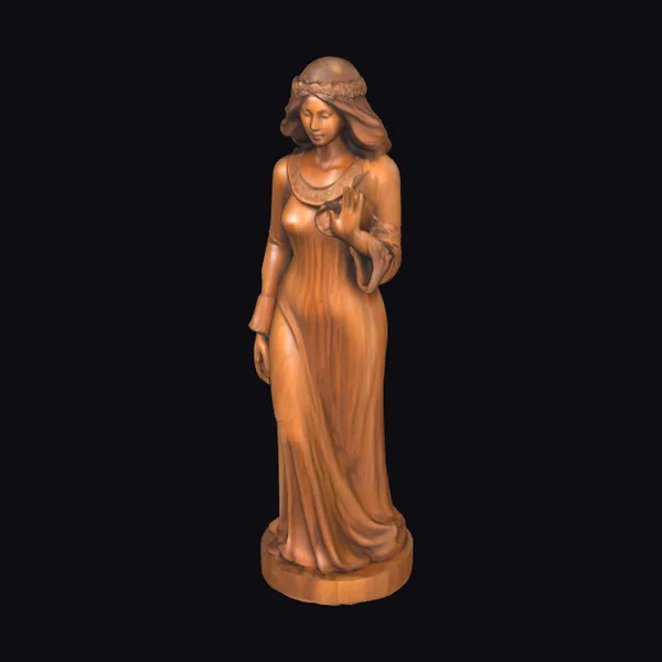 Wooden Female Statue