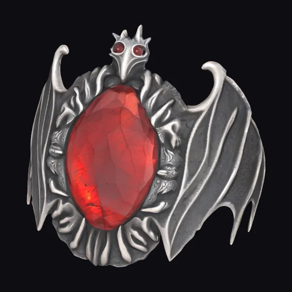 Bat Winged Red Gemstone