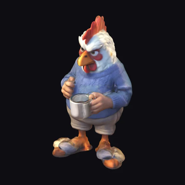 Angry Chicken in Sweater