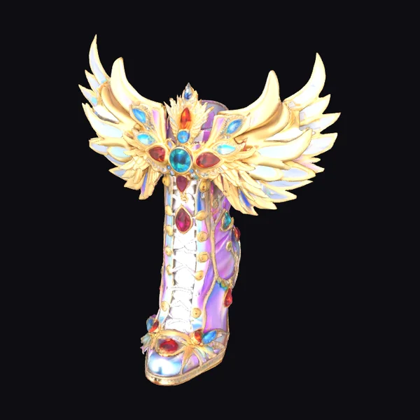 Winged High Heel Shoe