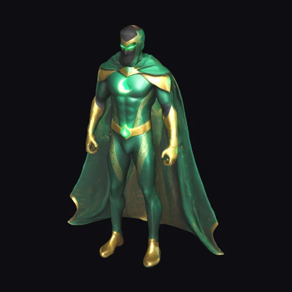 Emerald Muslim Superhero