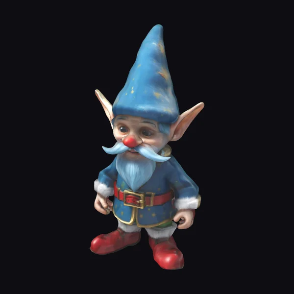 Blue Elf Christmas Character