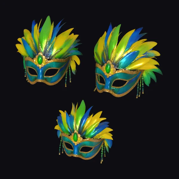Feathered Venetian Masks