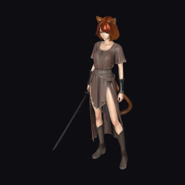 Cat-Eared Female Warrior