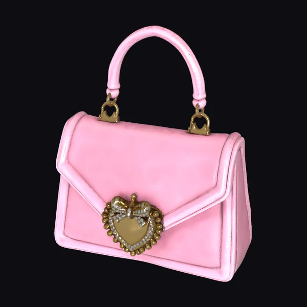 Pink Leather Handbag