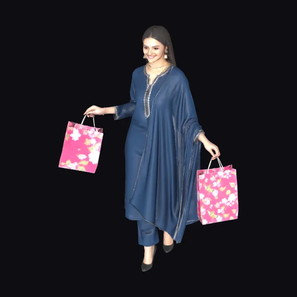 Woman with Shopping Bags