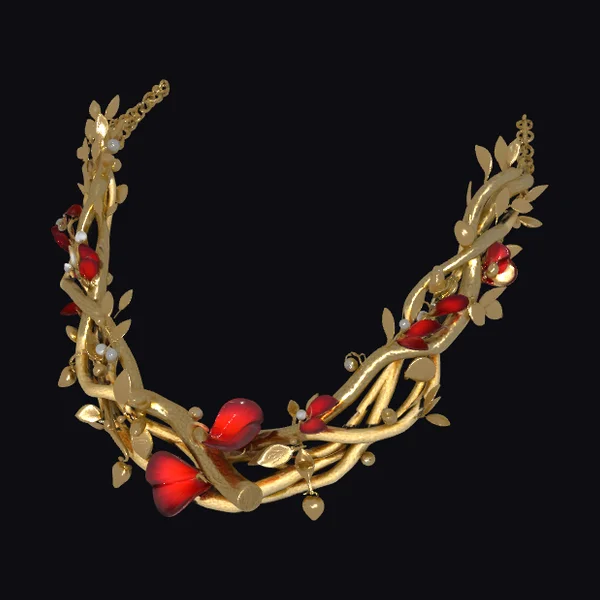 Golden Ruby Necklace