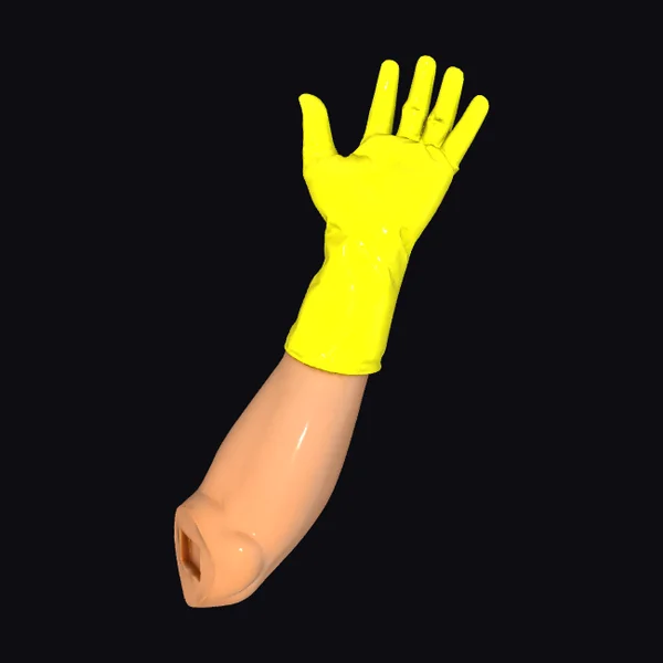 Yellow Rubber Glove Arm