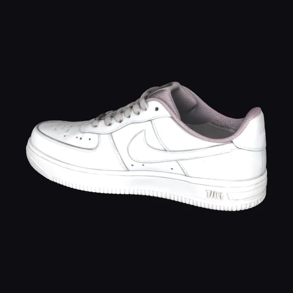 White Leather Low-Top Sneaker